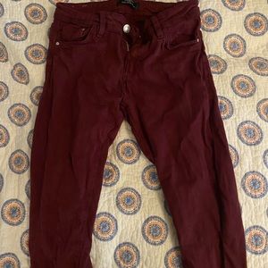 Maroon jeans
